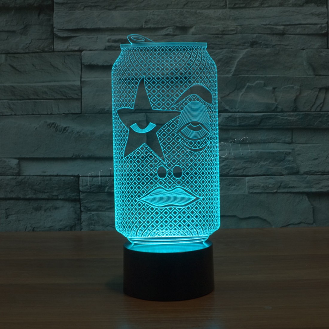 Acrylic Night Light, with ABS Plastic, Different Shape for Choice & with USB interface & with LED light & change color automaticly & different styles for choice, Sold By PC