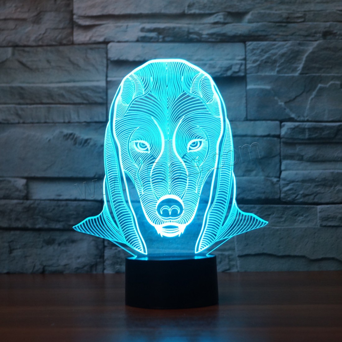 LED Colorful Night Lamp, Acrylic, with ABS Plastic, Different Shape for Choice & with USB interface & with LED light & change color automaticly & different styles for choice, Sold By PC