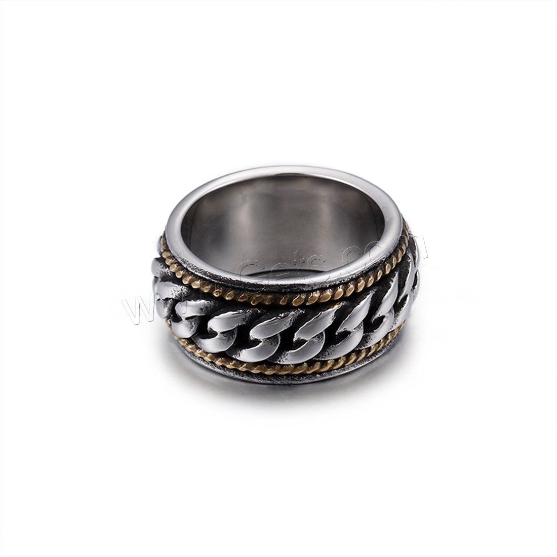 Titanium Steel Finger Ring, plated, different size for choice & for man & blacken, more colors for choice, 12mm, Sold By PC