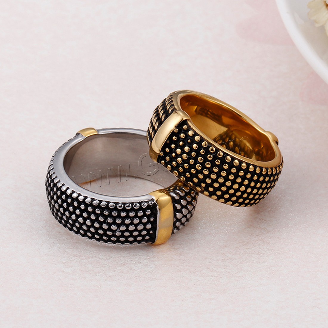 Titanium Steel Finger Ring, plated, different size for choice & for man & blacken, more colors for choice, 9mm, Sold By PC