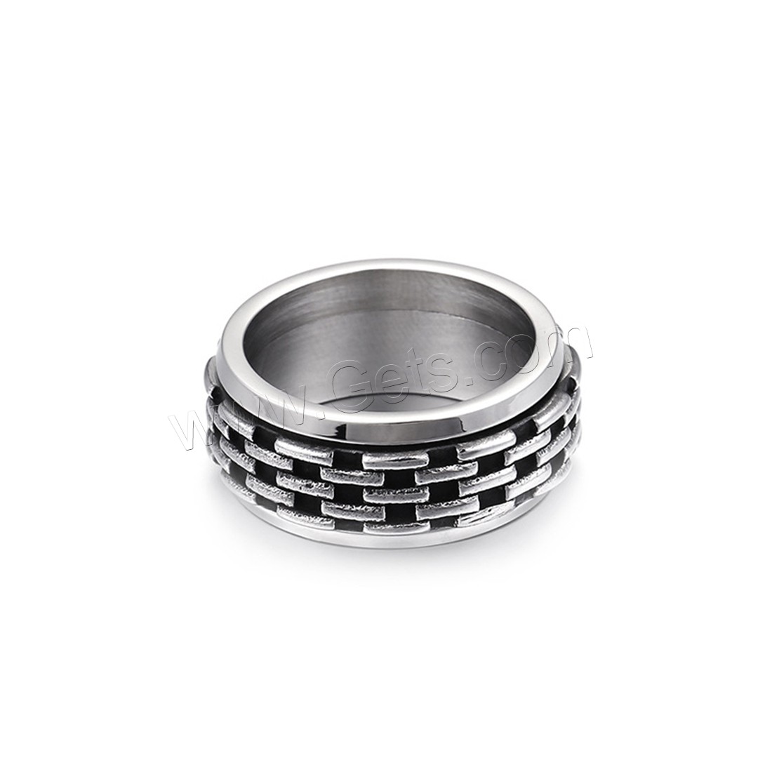 Titanium Steel Finger Ring, different size for choice & for man & blacken, 9mm, Sold By PC