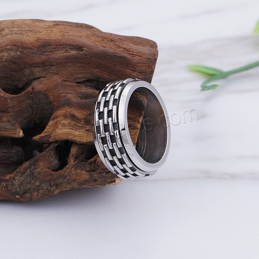 Titanium Steel Finger Ring, different size for choice & for man & blacken, 9mm, Sold By PC