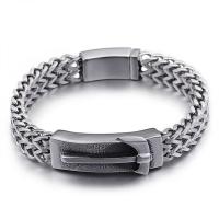 Titanstahl Armband, poliert, für den Menschen & Schwärzen, 12mm, Länge:ca. 9 ZollInch, verkauft von Strang