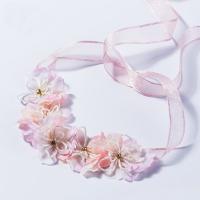 Spun Silk Headband, Flower, for children 