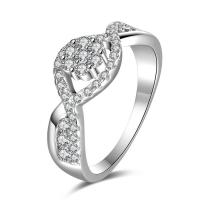 Newegg® Finger-Ring, Messing, platiniert, für Frau & mit Strass, 20mm, 5mm, verkauft von PC