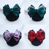 Polyester Hair Jewelry Flower, with Lace & Iron & for woman & with ribbon bowknot decoration 