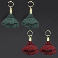 Pom Pom Pendientes mullido, cuproníquel, con Caddice, plata esterlina aguja de pendiente, chapado en color dorado, para mujer, más colores para la opción, 30x44x22mm, Vendido por Par