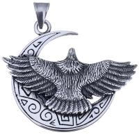 Pendentifs d'animaux en acier inoxydable , aigle, noircir Environ Vendu par PC