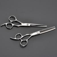 acero inoxidable Conjunto de productos para el cabello, tijeras de adelgazamiento & tijeras planas, Resistente a la corrosión, 170mm, 2PCs/Set, Vendido por Set