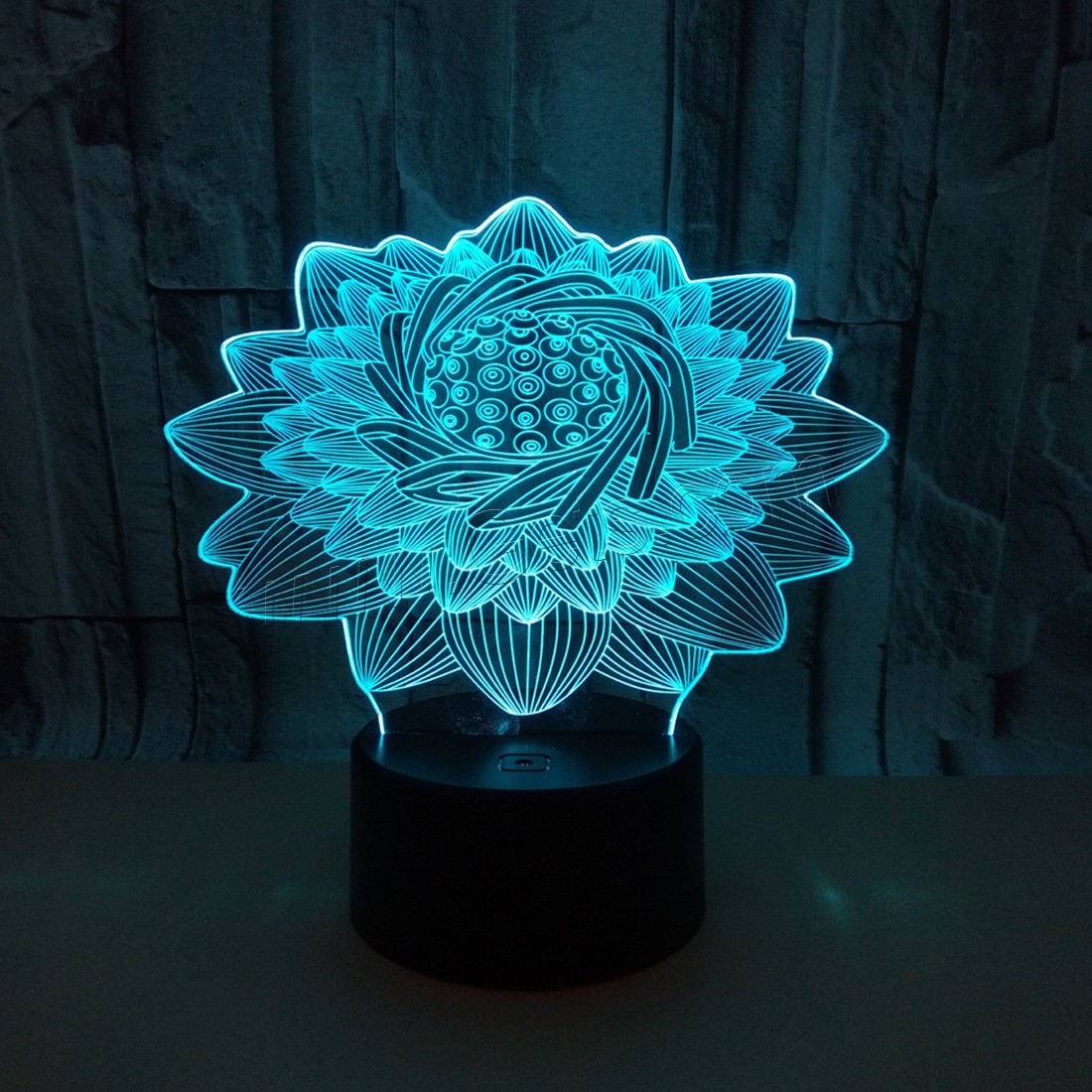 LED Colorful Night Lamp, Acrylic, with ABS Plastic, Different Shape for Choice & with USB interface & with LED light & change color automaticly & different styles for choice, Sold By PC