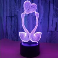 LED Colorful Night Lamp, Acrylic, with ABS Plastic & with USB interface & with LED light & change color automaticly 