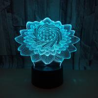 LED Colorful Night Lamp, Acrylic, with ABS Plastic & with USB interface & with LED light & change color automaticly 