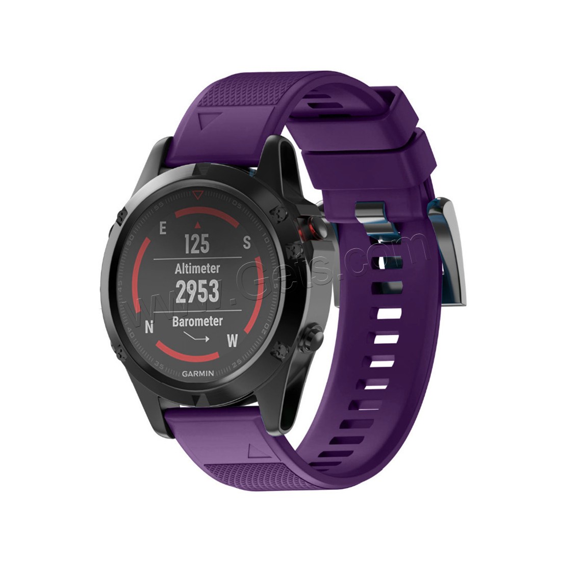 Bande de montre en acier inoxydable, silicone, avec acier inoxydable, ionique noire, normes différentes pour le choix, plus de couleurs à choisir, Longueur:Environ 9 pouce, Vendu par PC