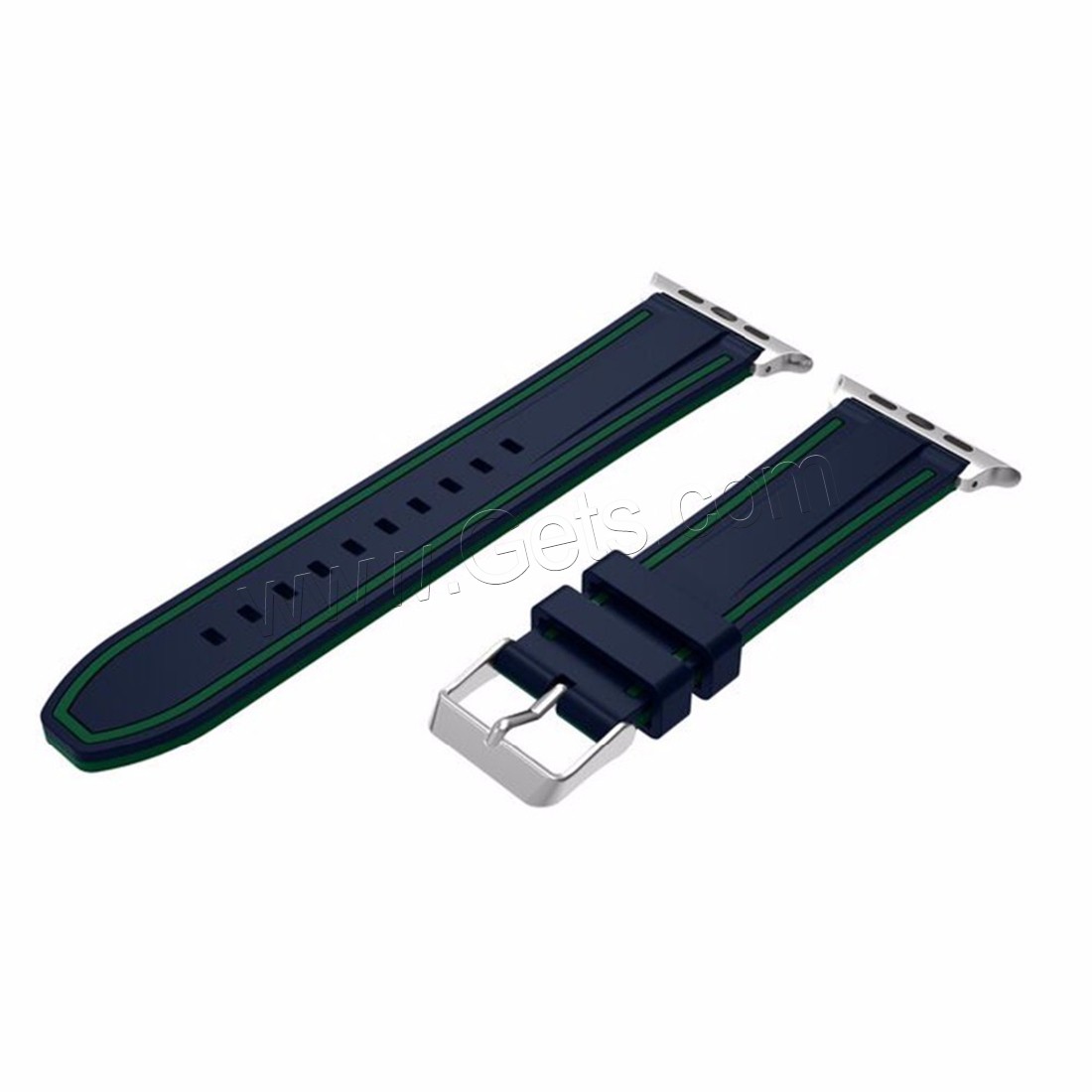 Watch Band, Silicone, with Stainless Steel, different size for choice, more colors for choice, Sold By PC