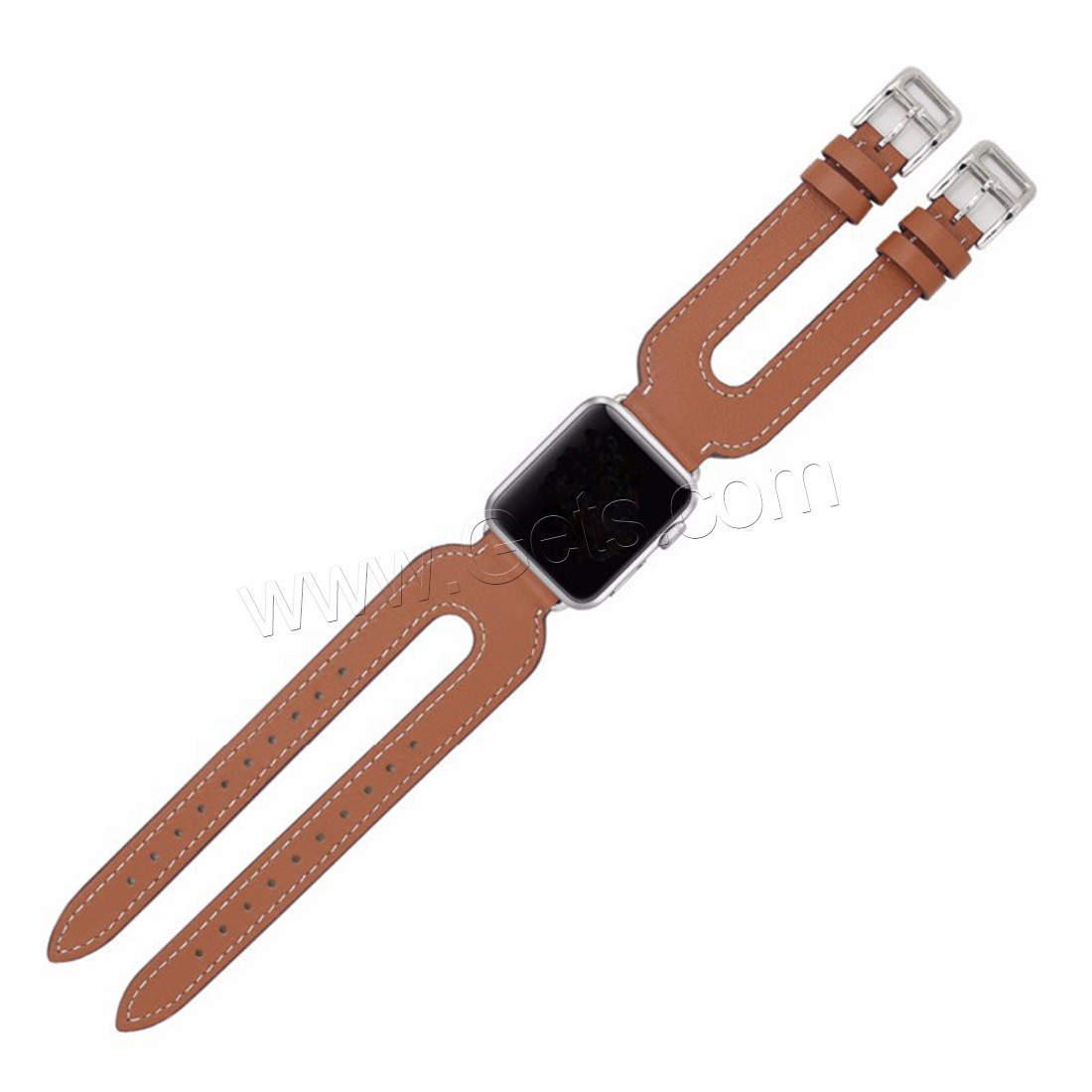 Cuir bracelet de montre, avec acier inoxydable, normes différentes pour le choix, plus de couleurs à choisir, 20mm, Longueur:Environ 6.5-8 pouce, Vendu par PC