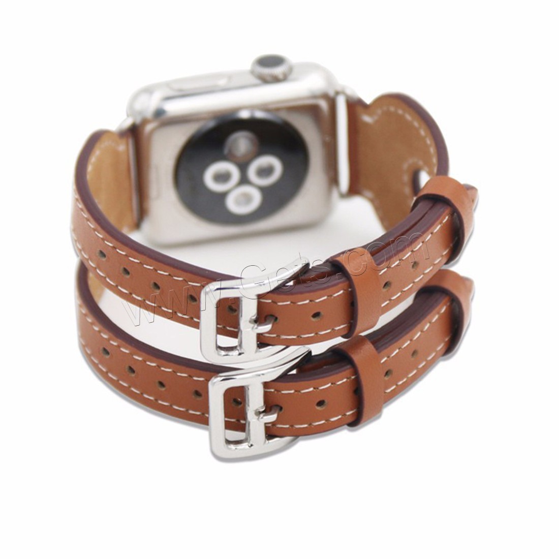 Cuir bracelet de montre, avec acier inoxydable, normes différentes pour le choix, plus de couleurs à choisir, 20mm, Longueur:Environ 6.5-8 pouce, Vendu par PC