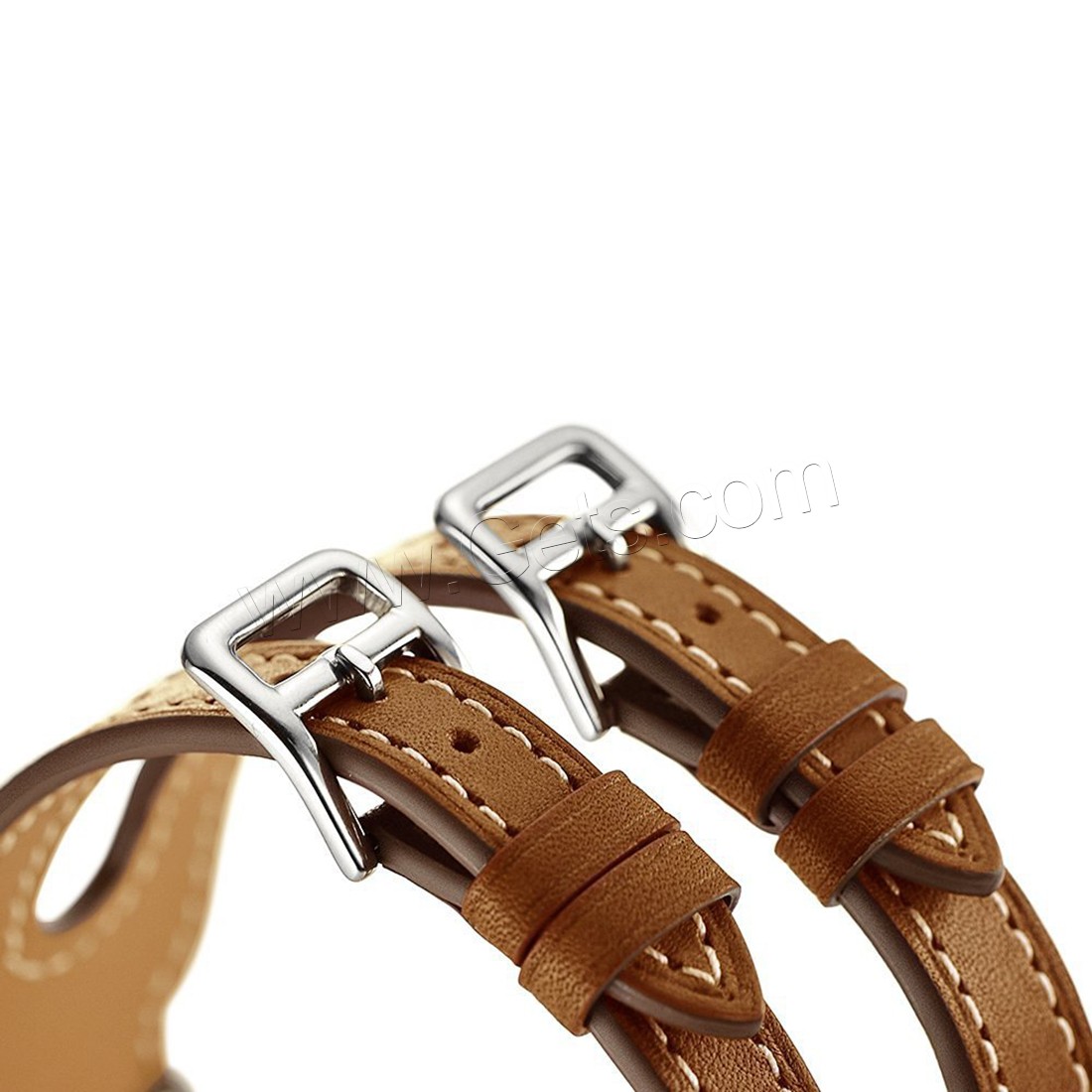 Cuir bracelet de montre, avec acier inoxydable, normes différentes pour le choix, plus de couleurs à choisir, 20mm, Longueur:Environ 6.5-8 pouce, Vendu par PC