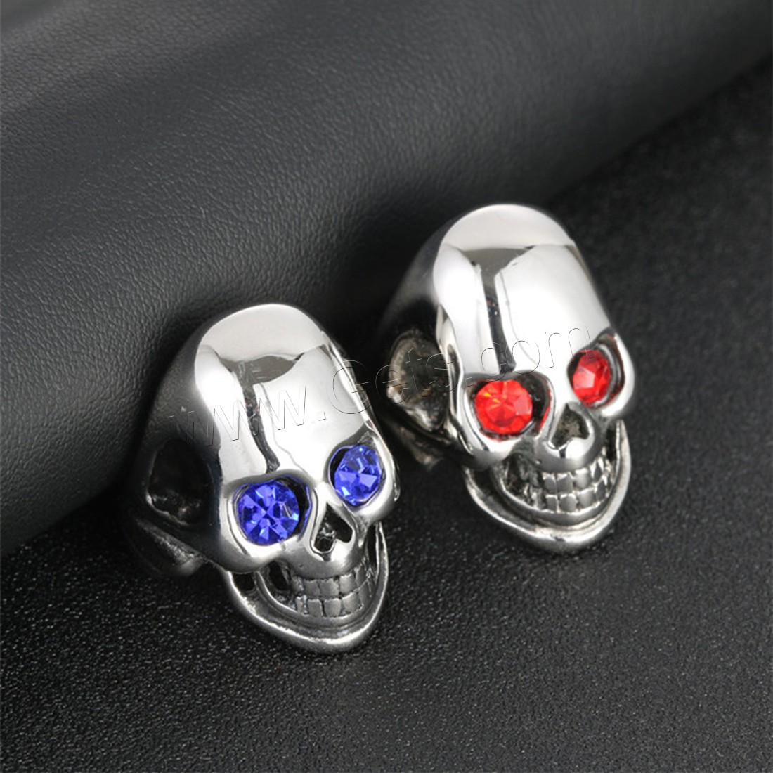 Men Stainless Steel Ring in Bulk, Titanium Steel, Skull, polished, different size for choice & for man & with rhinestone & blacken, more colors for choice, 30mm, Sold By PC