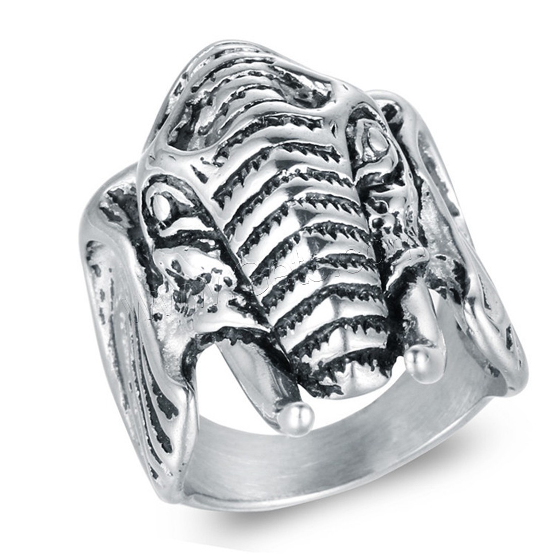 Titan Stahl Fingerring, Titanstahl, Elephant, poliert, verschiedene Größen vorhanden & für den Menschen & Schwärzen, 32mm, verkauft von PC