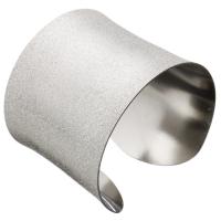 Stainless Steel Cuff Bangle, for woman & stardust, original color, 50mm, Inner Approx 