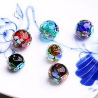 бусины Lampwork ручной работы, Лэмпворк, Связанный вручную, разнообразный, 12-14mm, отверстие:Приблизительно 2mm, продается PC