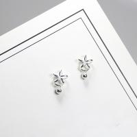 Sterling Silver Drop Earring, 925 Sterling Silver, Flower, hypo allergic & for woman 