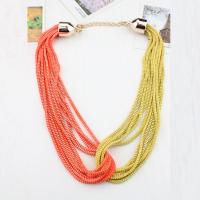 Fashion Fringe Necklace, Zinc Alloy, gold color plated, with painted & for woman lead & cadmium free, 500mm Approx 19.5 Inch 