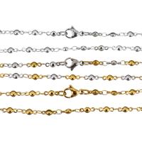 Stainless Steel Chain Necklace, plated, Unisex Approx 17 Inch 