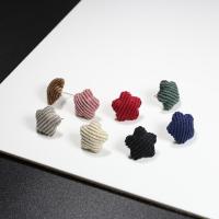 Boucles d'oreilles Pom Pom Duveteux, argent sterling 925, avec Peluche, étoile, hypo allergique & pour femme, plus de couleurs à choisir Vendu par paire