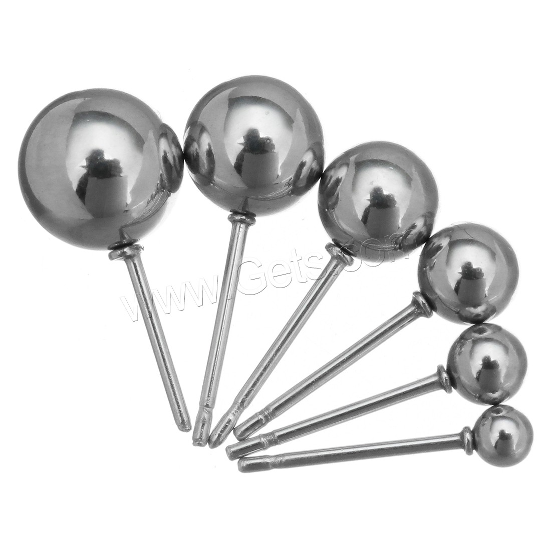 Stainless Steel Stud Earring, without earnut & different size for choice, original color, Sold By PC