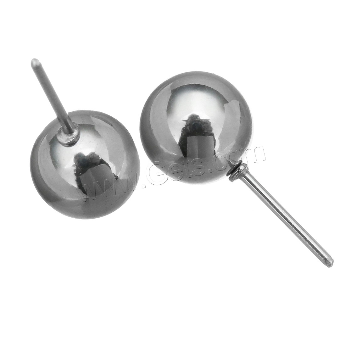 Stainless Steel Stud Earring, without earnut & different size for choice, original color, Sold By PC