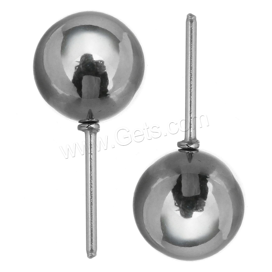 Stainless Steel Stud Earring, without earnut & different size for choice, original color, Sold By PC