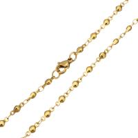 Stainless Steel Chain Jewelry, gold color plated, for woman Approx 18 Inch 