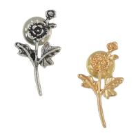 Broche bijoux de collier, alliage de zinc, fleur, Placage, pour femme, plus de couleurs à choisir Vendu par PC