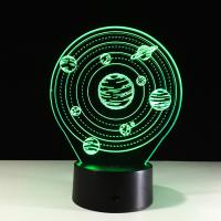 LED Colorful Night Lamp, ABS Plastic, with Acrylic, with USB interface & with LED light & change color automaticly 