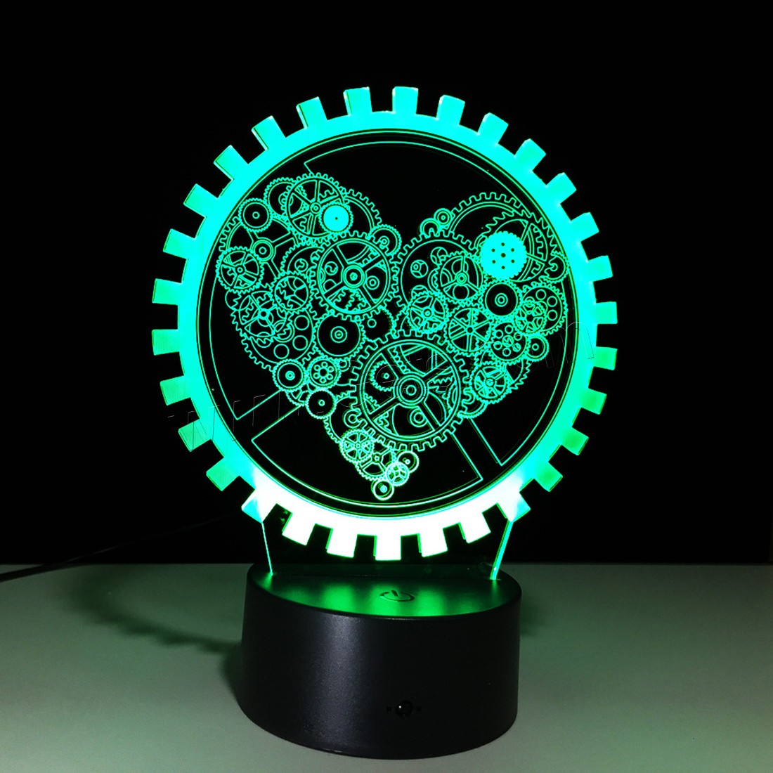 LED Colorful Night Lamp, ABS Plastic, with Acrylic, Different Shape for Choice & with USB interface & with LED light & change color automaticly & different styles for choice, 640x350x470mm, Sold By PC