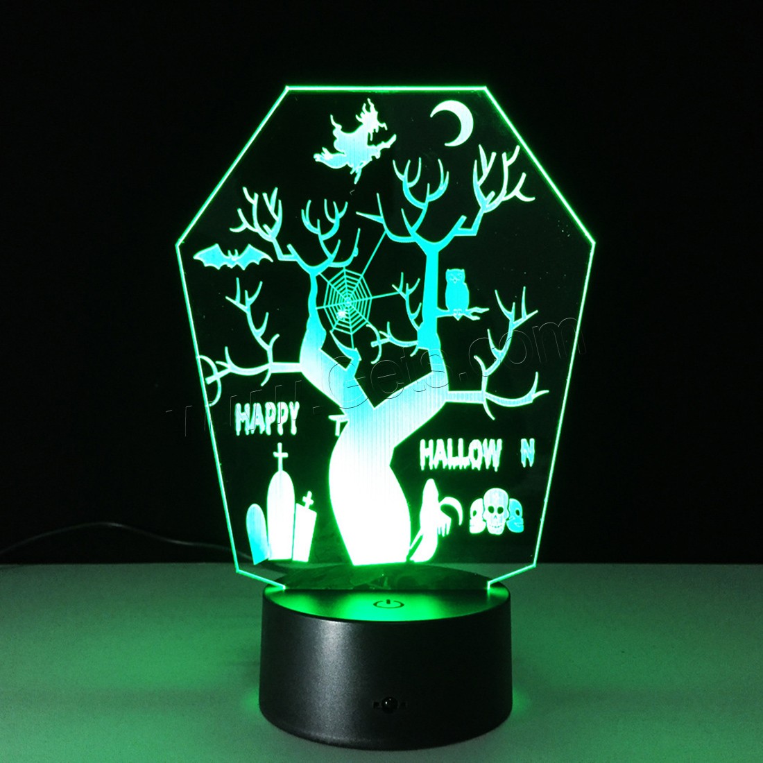 LED Colorful Night Lamp, Acrylic, with ABS Plastic, Different Shape for Choice & with USB interface & with LED light & change color automaticly & different styles for choice, 640x350x470mm, Sold By PC