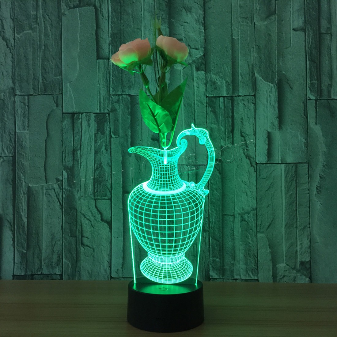 LED Colorful Night Lamp, Acrylic, with ABS Plastic, Different Shape for Choice & with USB interface & with LED light & change color automaticly & different styles for choice, 640x350x470mm, Sold By PC