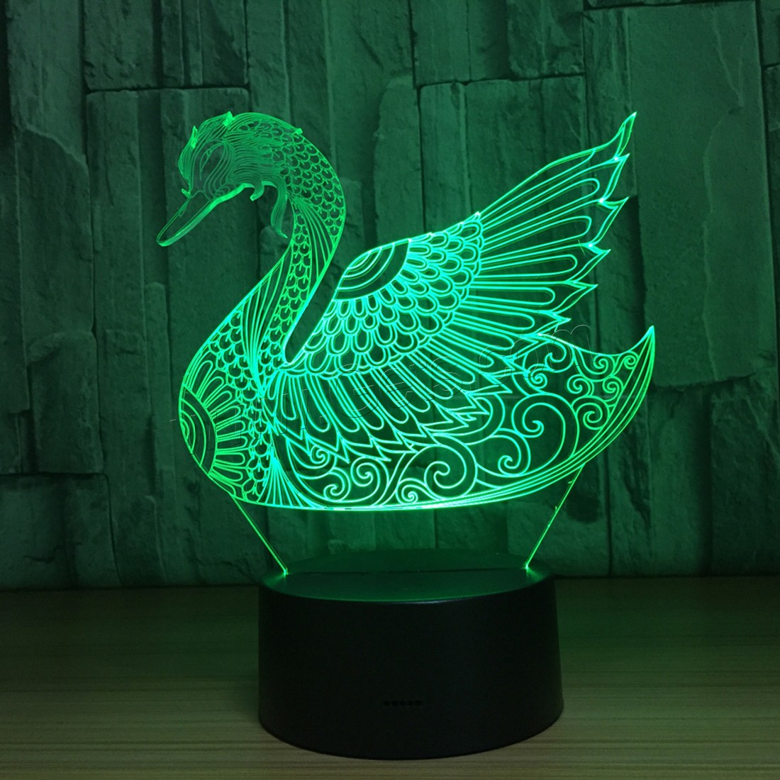 LED Colorful Night Lamp, Acrylic, with ABS Plastic, Different Shape for Choice & with USB interface & with LED light & change color automaticly & different styles for choice, 640x350x470mm, Sold By PC