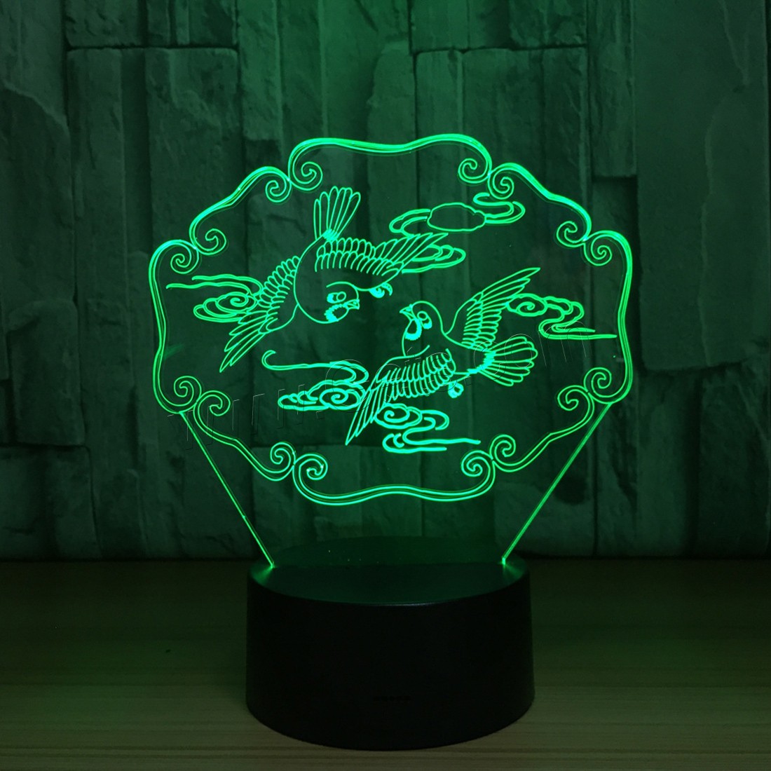 LED Colorful Night Lamp, Acrylic, with ABS Plastic, Different Shape for Choice & with USB interface & with LED light & change color automaticly & different styles for choice, 640x350x470mm, Sold By PC