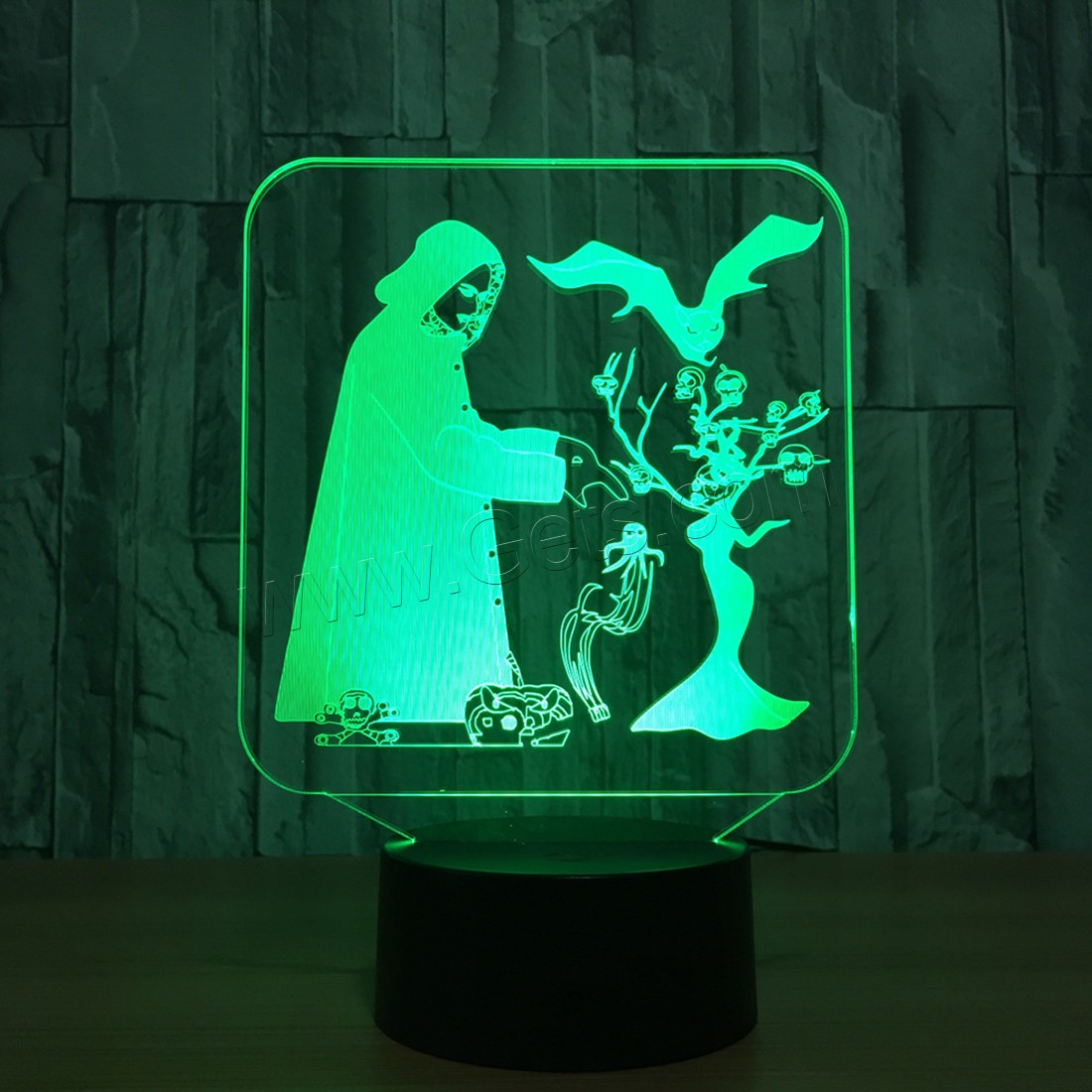 LED Colorful Night Lamp, Acrylic, with ABS Plastic, Different Shape for Choice & with USB interface & with LED light & change color automaticly & different styles for choice, 640x350x470mm, Sold By PC