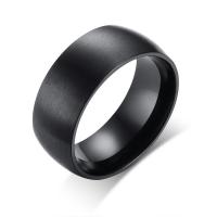 acero inoxidable anillo, iónico negro, diverso tamaño para la opción & cepillado & para hombre, 8x2mm, Vendido por UD