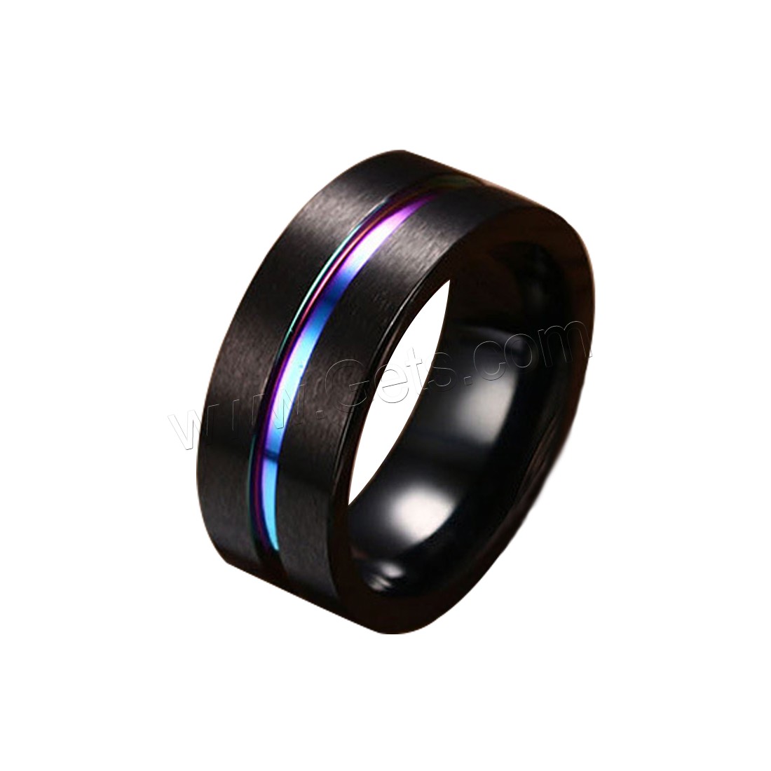 Bague en acier inoxydable, Placage, normes différentes pour le choix & pour homme, plus de couleurs à choisir, 8x2.6mm, Vendu par PC