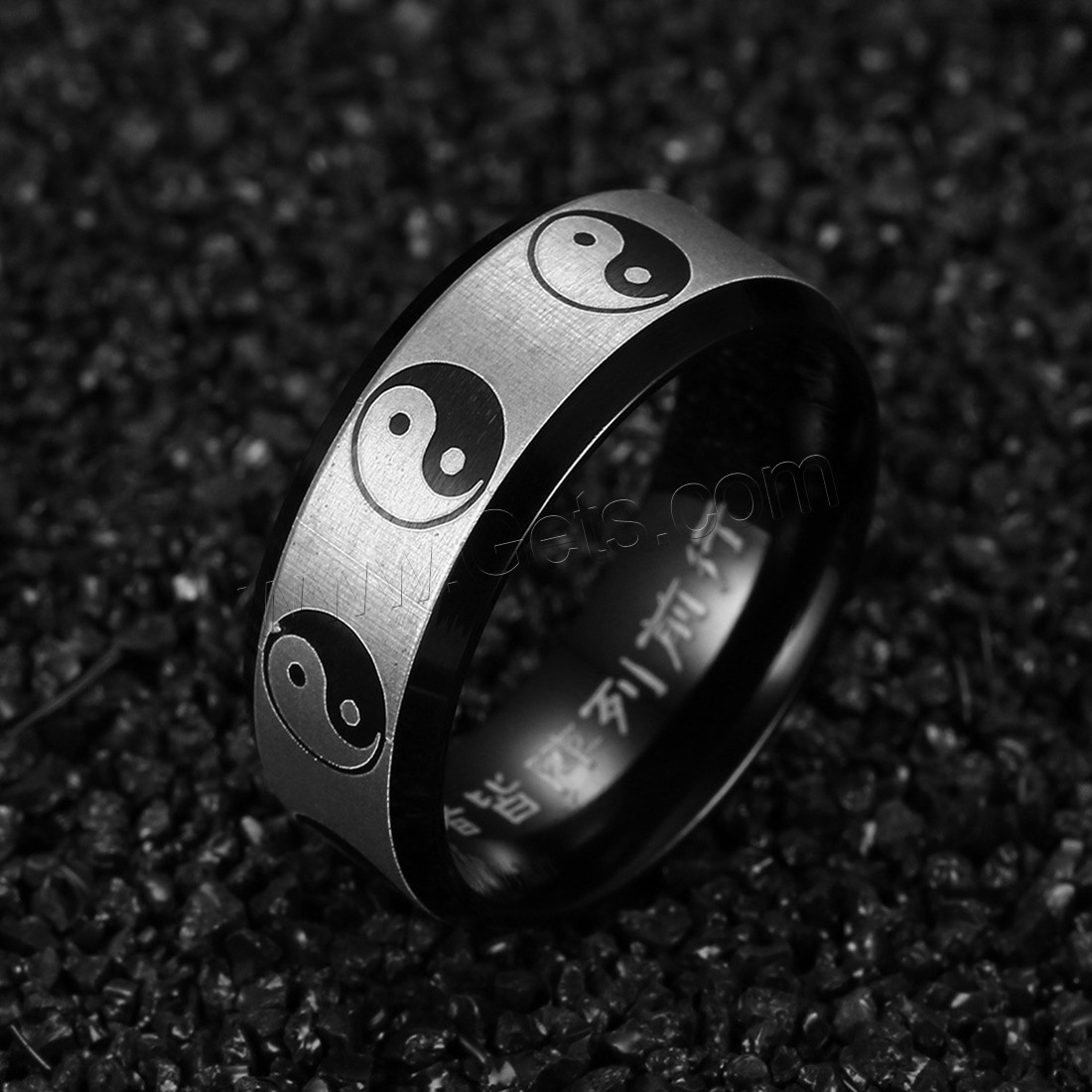 acero inoxidable anillo, chapado, diverso tamaño para la opción & para hombre, 8mm, Vendido por UD