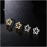 Sterling Silver Stud Earring, 925 Sterling Silver, stainless steel post pin, Flower, plated, for woman 8mm 