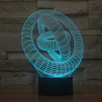 LED Colorful Night Lamp, ABS Plastic, with Acrylic, with USB interface & with LED light & change color automaticly 