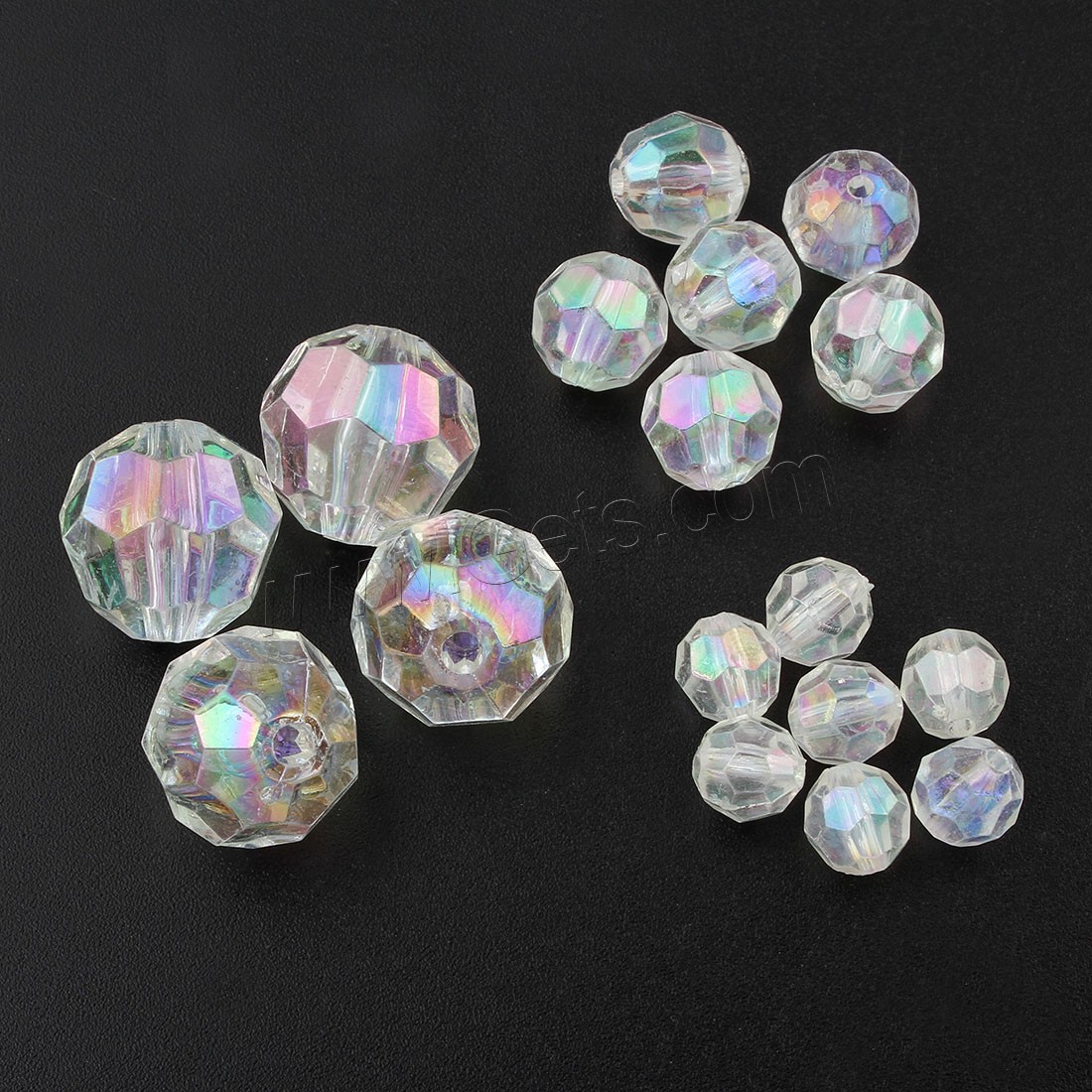 Acrylic Beads, different size for choice, Hole:Approx 1, 2.5mm, Sold By Bag