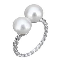 Cultured Freshwater Pearl Finger Ring, 925 Sterling Silver, with Freshwater Pearl, for woman, 9mm, US Ring 