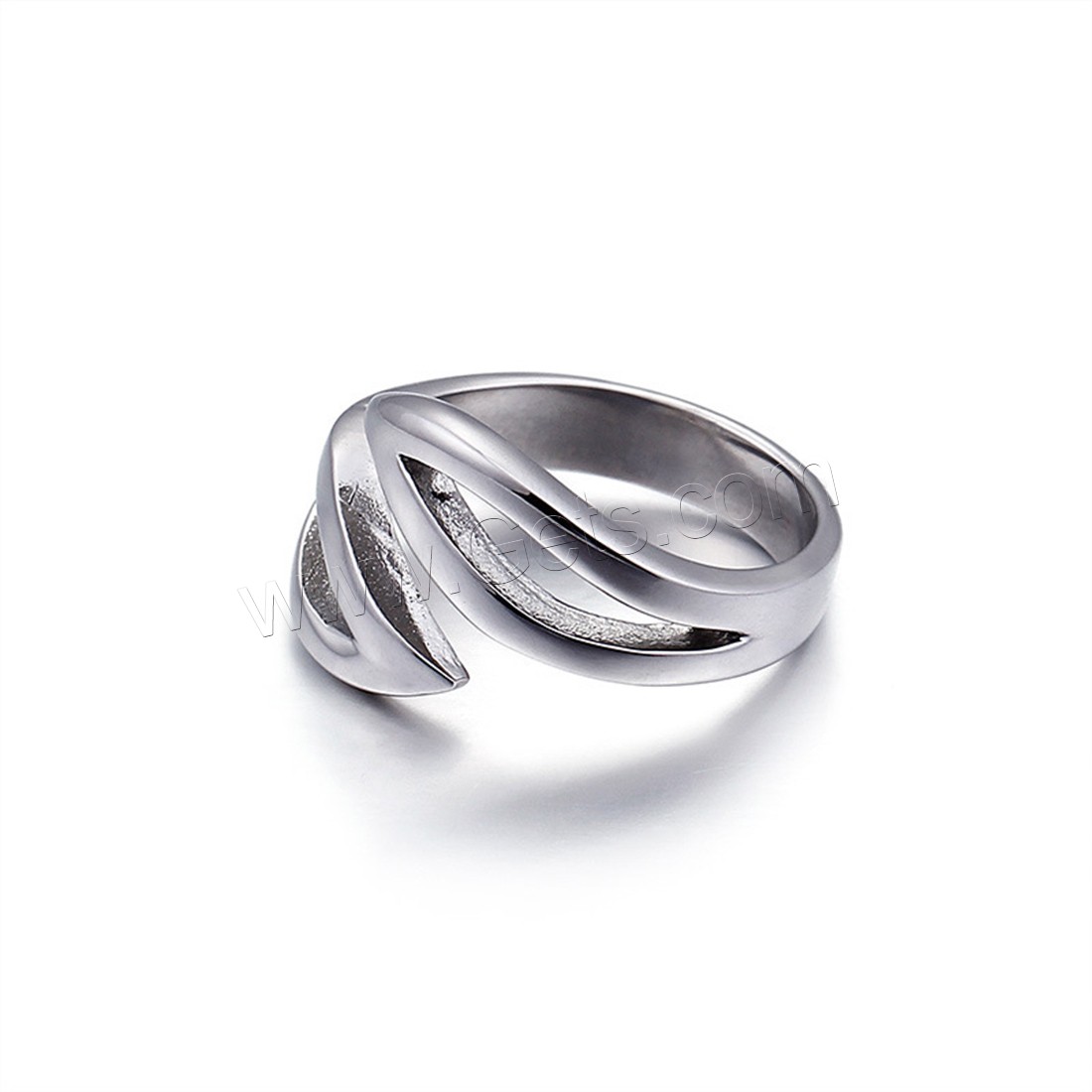 Titanium Steel Finger Ring, polished, Unisex & different size for choice, original color, 5mm, Sold By PC