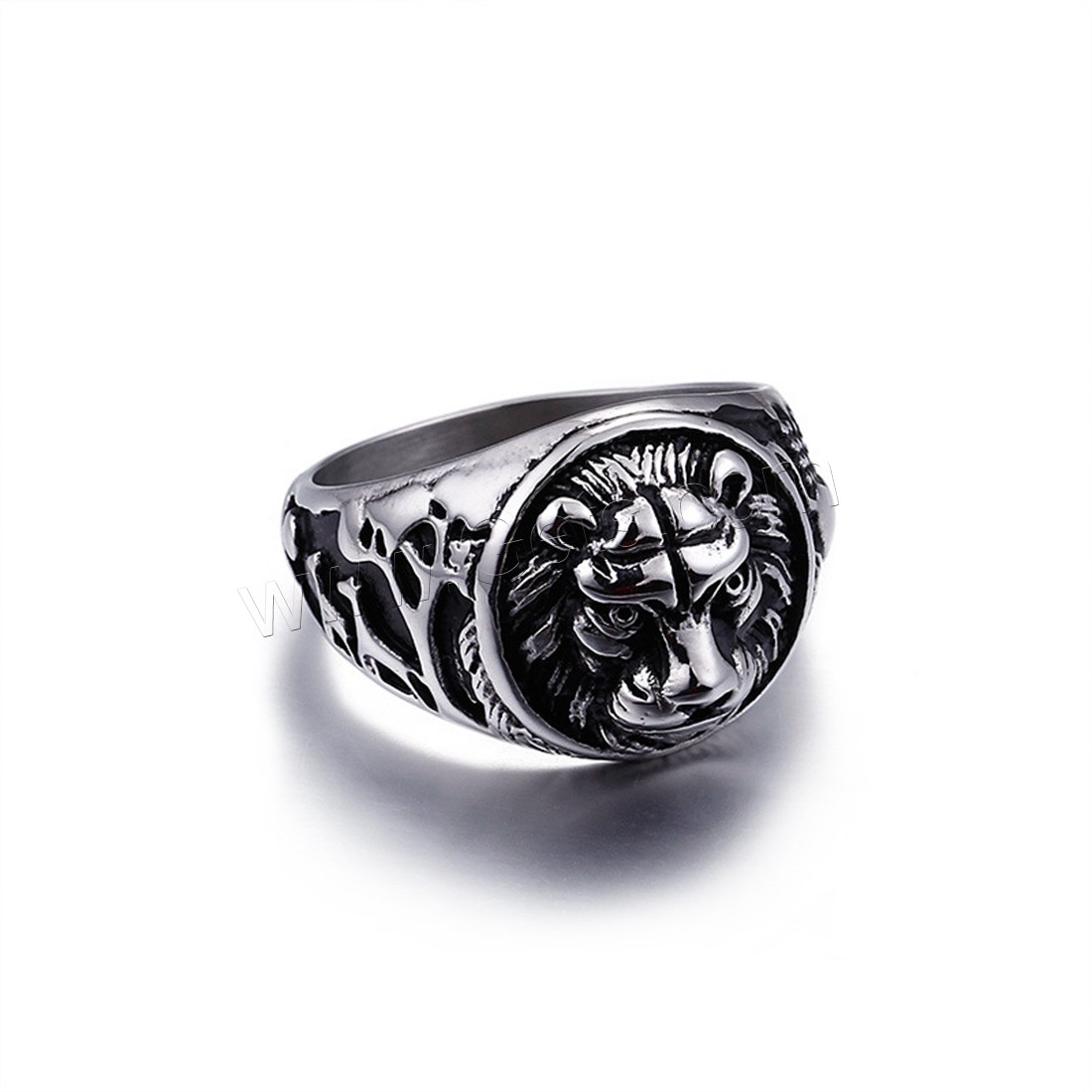 Mens Titanium Wedding Bands and Engagement Rings , Titanium Steel, Lion, different size for choice & for man & blacken, 5mm, Sold By PC